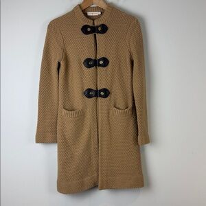 Tory Burch 'Colette' Sweater Coat Beige Size XS